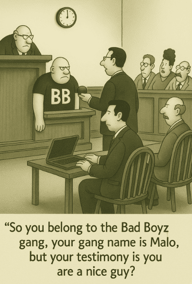 Bad Boyz gang cartoon.