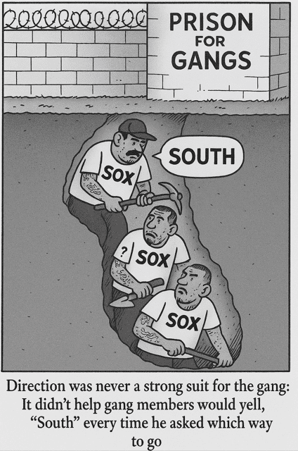 Prison break cartoon.