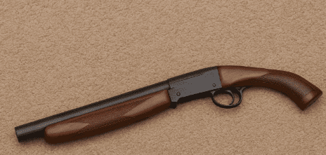Guns and gangs photograph of a sawed off shotgun.