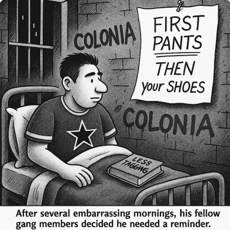 HIspanic gangs cartoon.