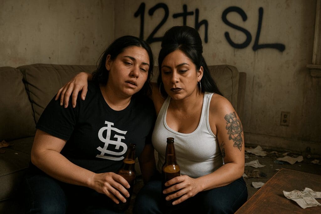 Gang initiation for females.