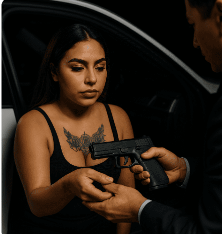Gang initiation for females gun.
