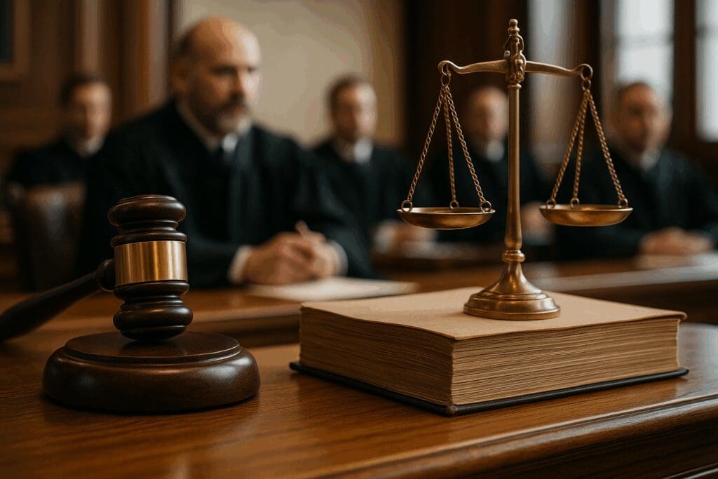 Gavel and legal scale