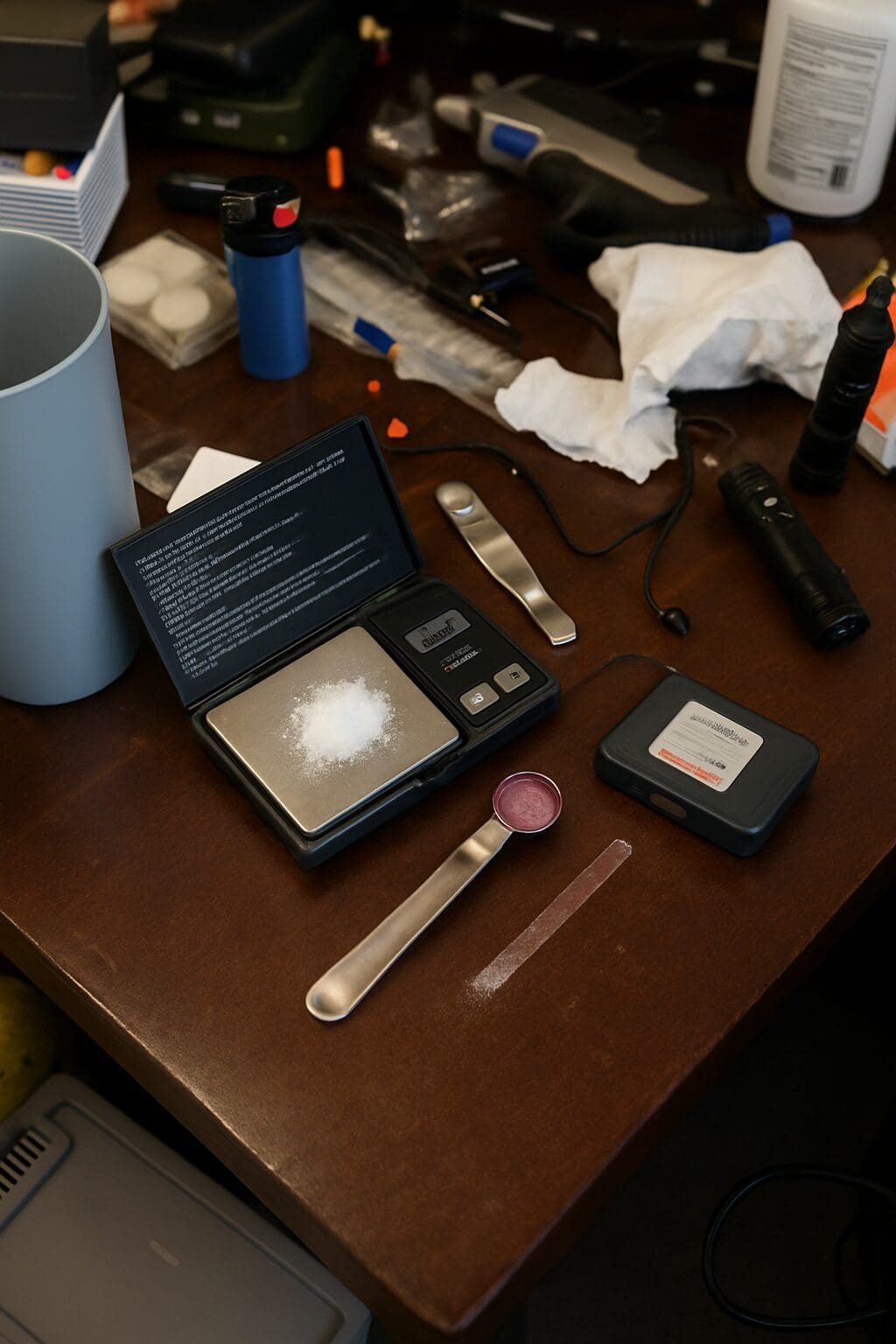 Drugs on table